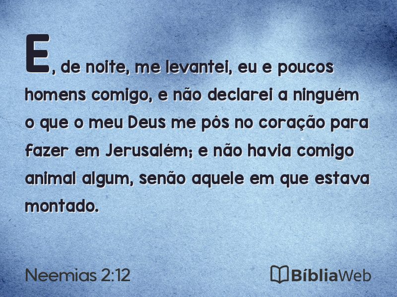 Neemias 2:12 em imagem para compartilhar