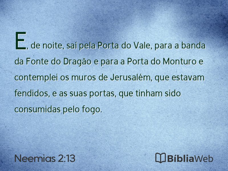 Neemias 2:13 em imagem para compartilhar