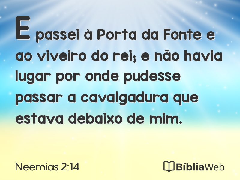 Neemias 2:14 em imagem para compartilhar