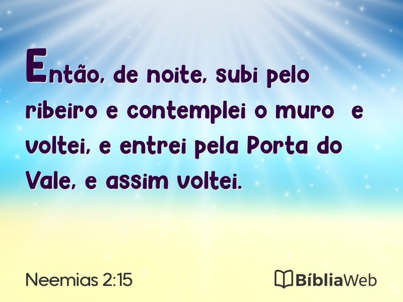Neemias 2:15 em imagem para compartilhar