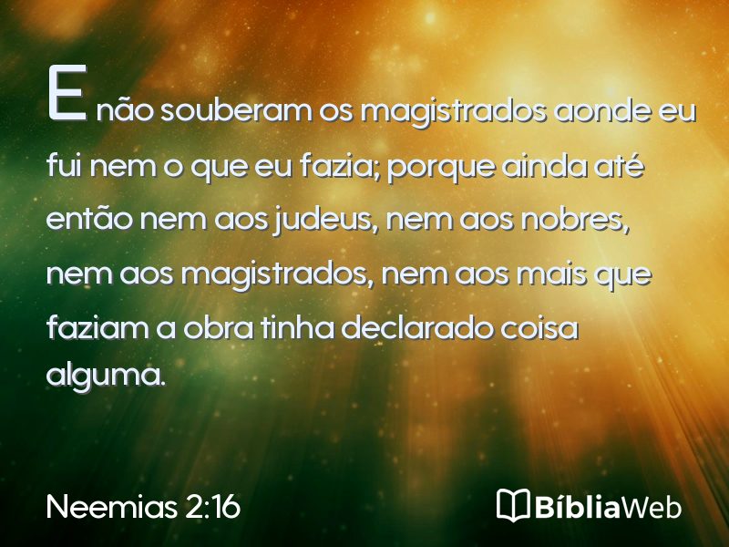 Neemias 2:16 em imagem para compartilhar