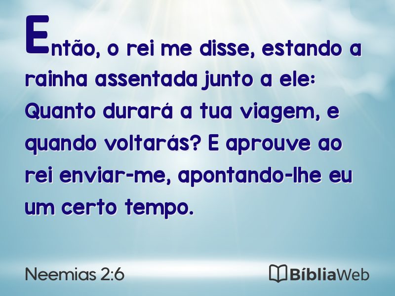 Neemias 2:6 em imagem para compartilhar