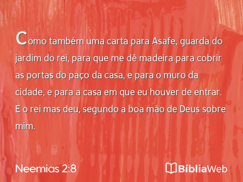 Neemias 2:8 em imagem para compartilhar