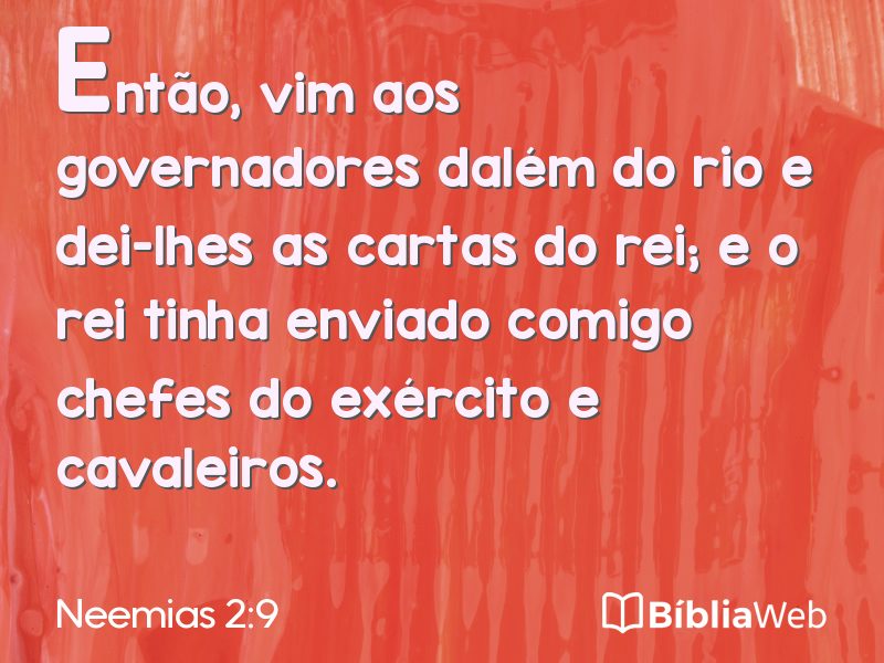 Neemias 2:9 em imagem para compartilhar