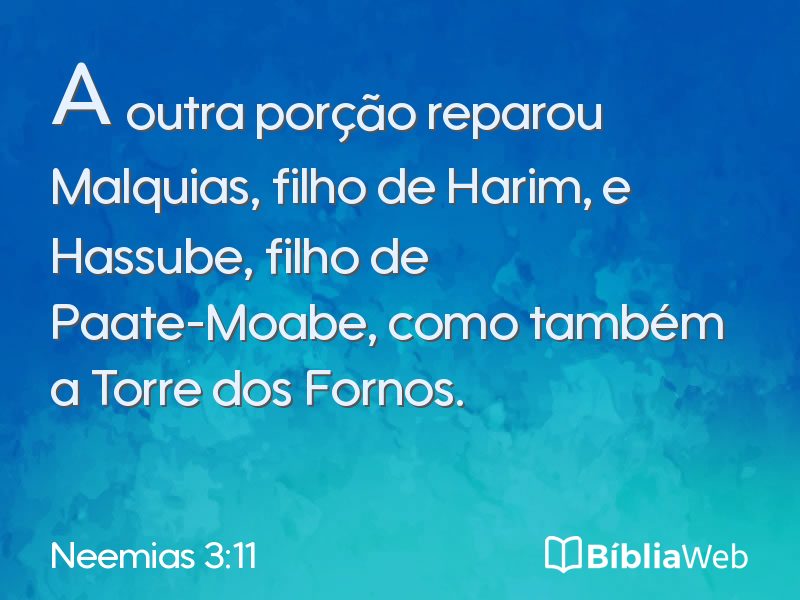 Neemias 3:11 em imagem para compartilhar