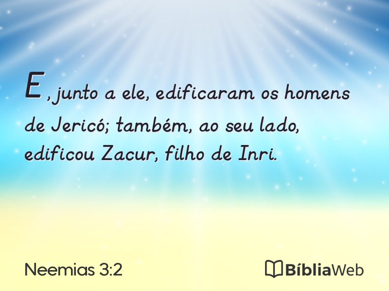 Neemias 3:2 em imagem para compartilhar