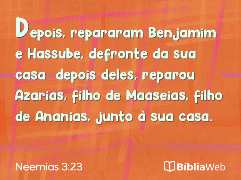 Neemias 3:23 em imagem para compartilhar