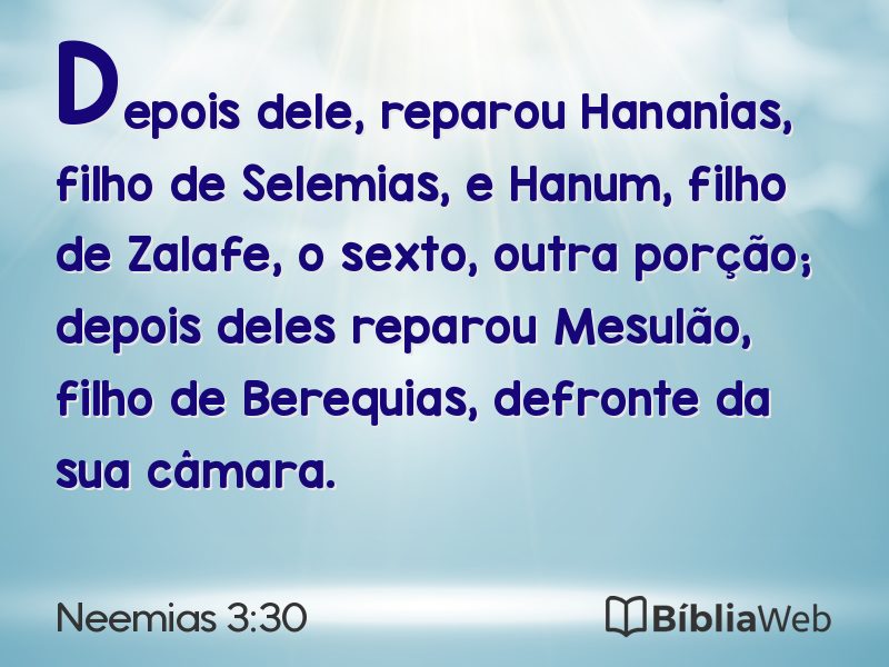 Neemias 3:30 em imagem para compartilhar