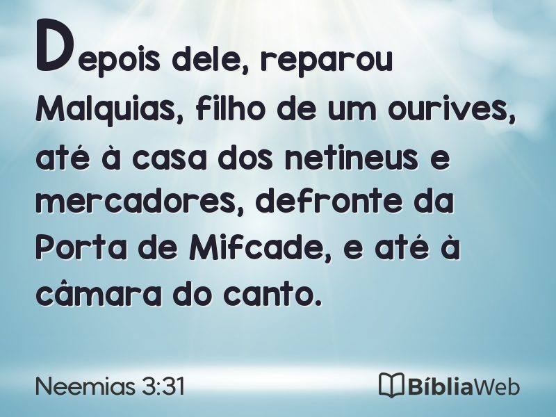 Neemias 3:31 em imagem para compartilhar