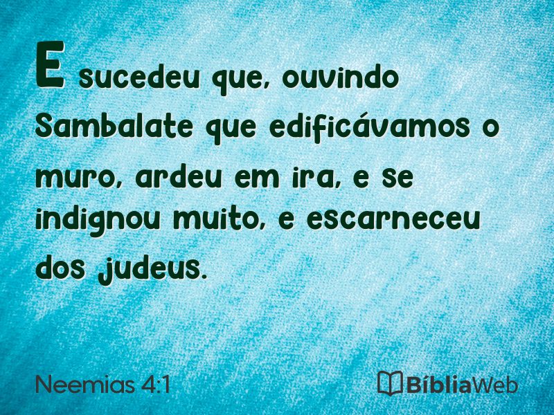 Neemias 4:1 em imagem para compartilhar