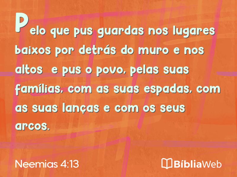 Neemias 4:13 em imagem para compartilhar