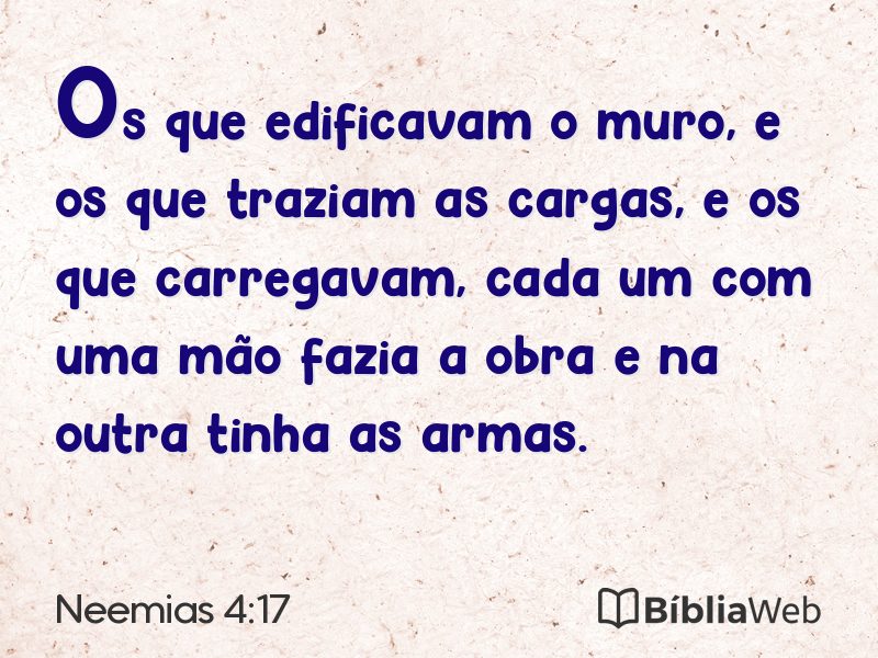 Neemias 4:17 em imagem para compartilhar