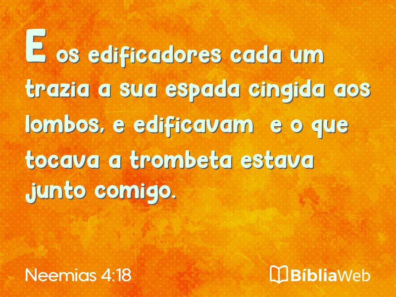 Neemias 4:18 em imagem para compartilhar