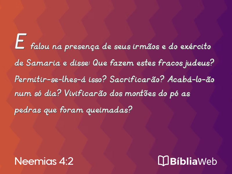 Neemias 4:2 em imagem para compartilhar