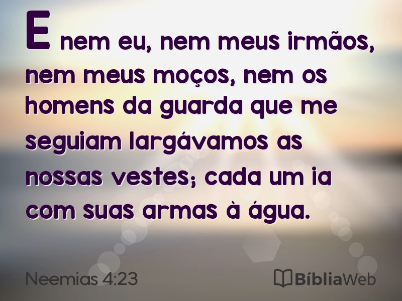 Neemias 4:23 em imagem para compartilhar