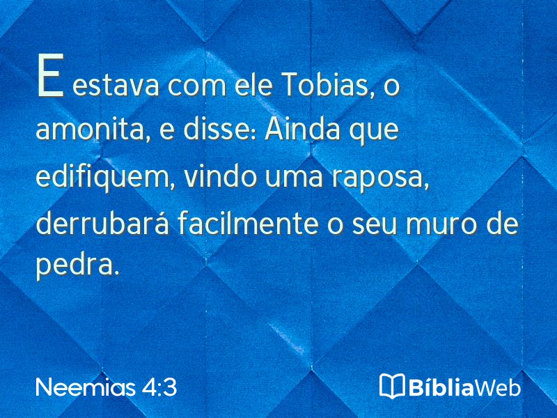 Neemias 4:3 em imagem para compartilhar