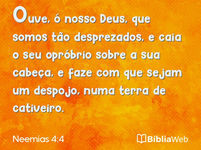 Neemias 4:4 em imagem para compartilhar
