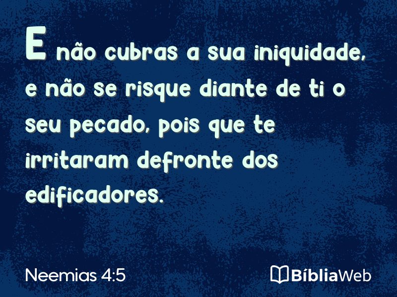 Neemias 4:5 em imagem para compartilhar