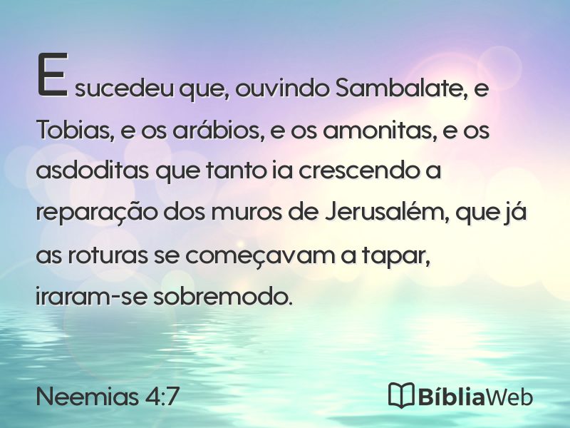 Neemias 4:7 em imagem para compartilhar