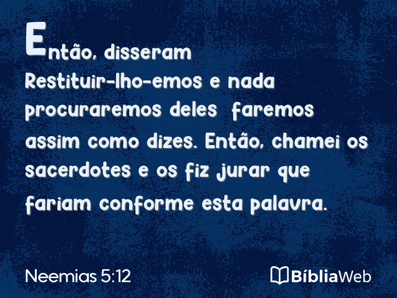 Neemias 5:12 em imagem para compartilhar