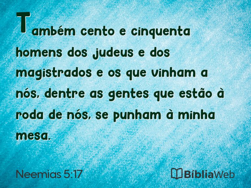 Neemias 5:17 em imagem para compartilhar