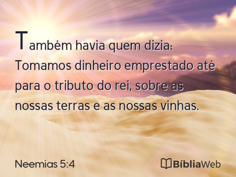 Neemias 5:4 em imagem para compartilhar