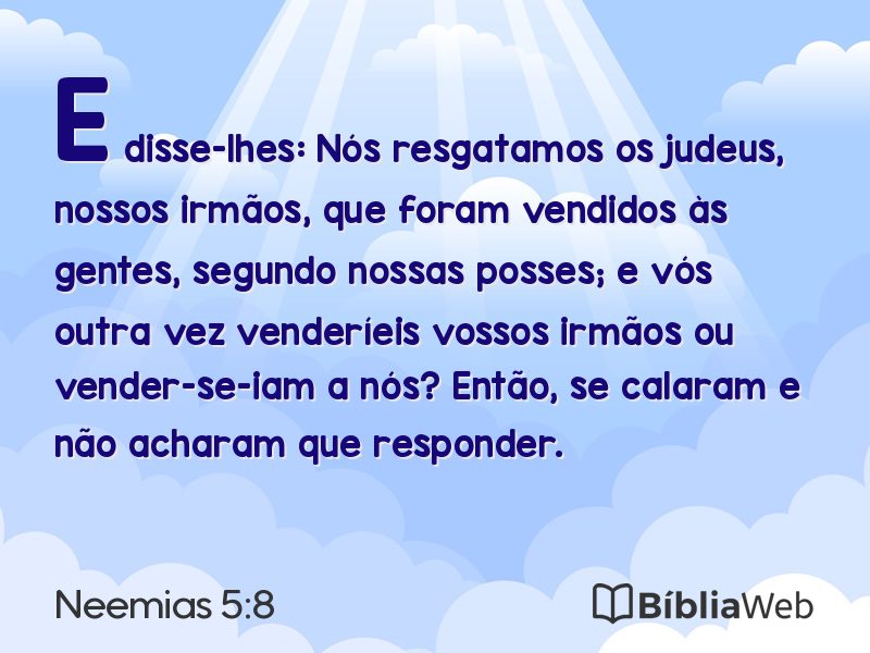Neemias 5:8 em imagem para compartilhar