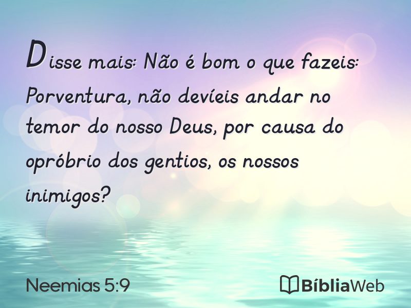 Neemias 5:9 em imagem para compartilhar