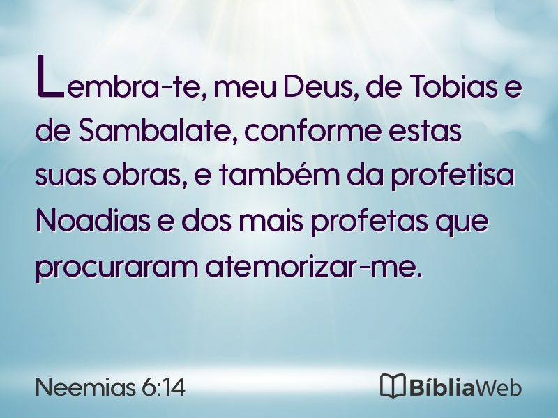 Neemias 6:14 em imagem para compartilhar