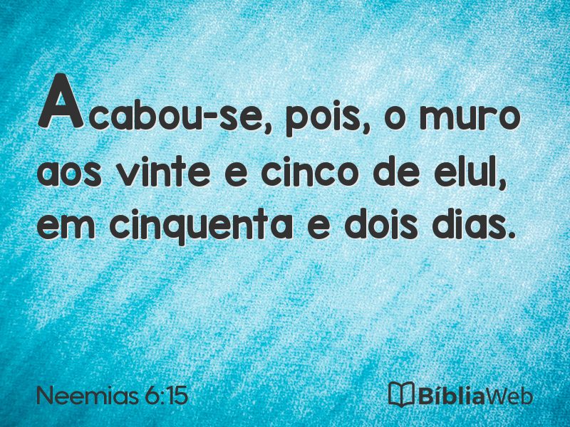 Neemias 6:15 em imagem para compartilhar