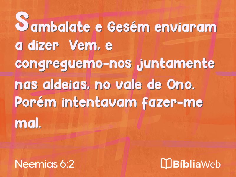 Neemias 6:2 em imagem para compartilhar