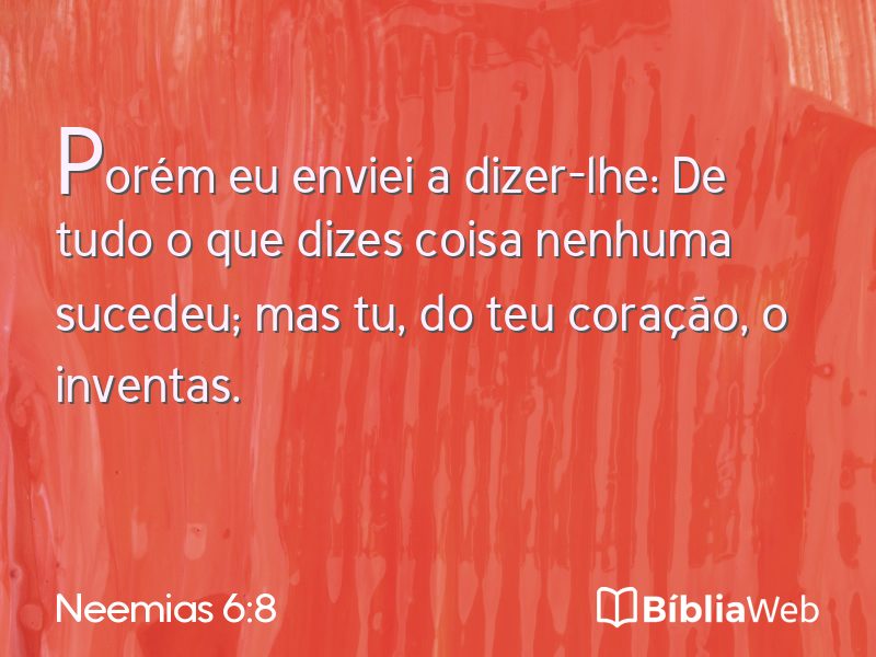 Neemias 6:8 em imagem para compartilhar