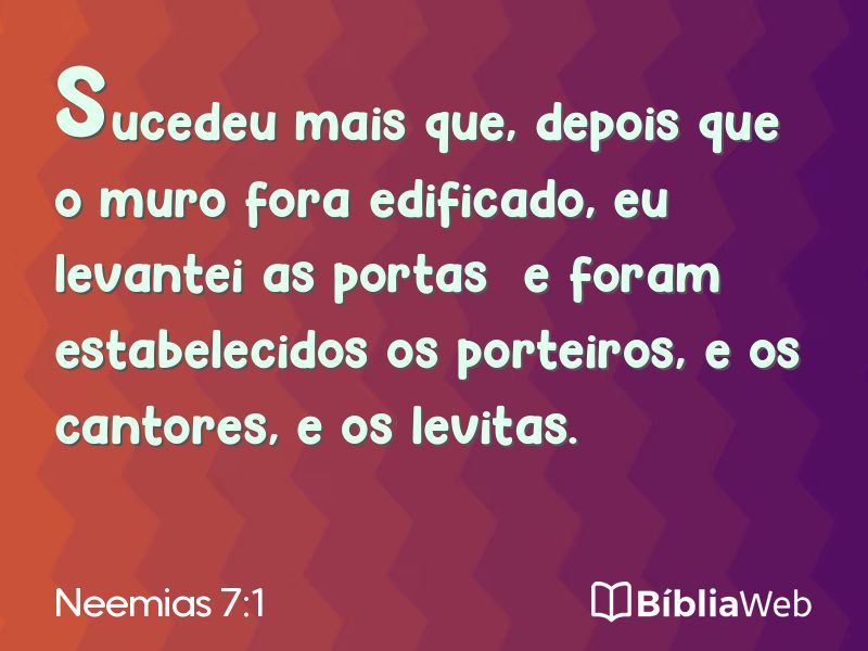 Neemias 7:1 em imagem para compartilhar