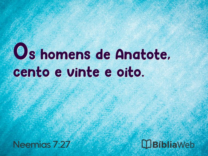 Neemias 7:27 em imagem para compartilhar