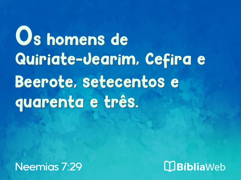 Neemias 7:29 em imagem para compartilhar