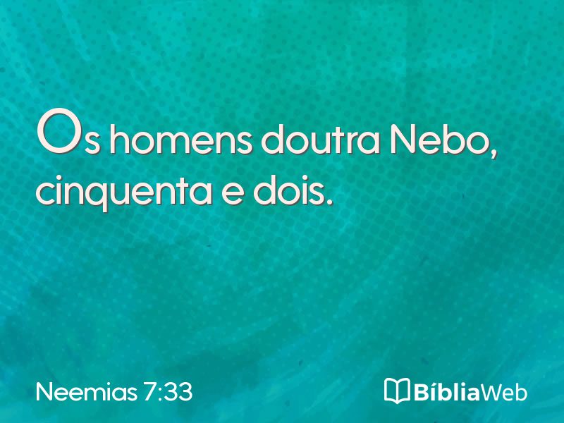 Neemias 7:33 em imagem para compartilhar