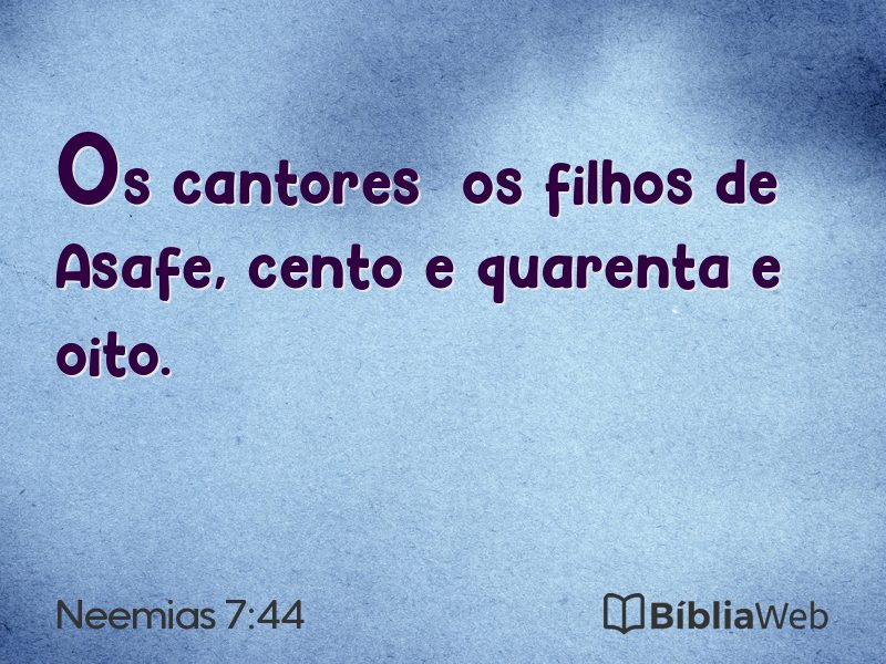 Neemias 7:44 em imagem para compartilhar