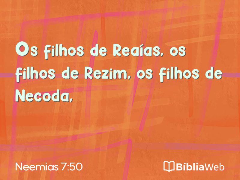 Neemias 7:50 em imagem para compartilhar