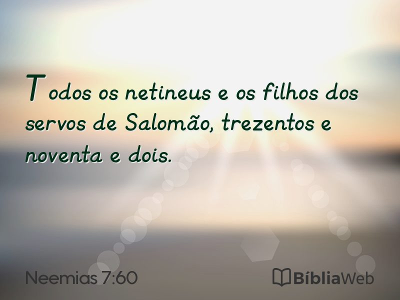 Neemias 7:60 em imagem para compartilhar