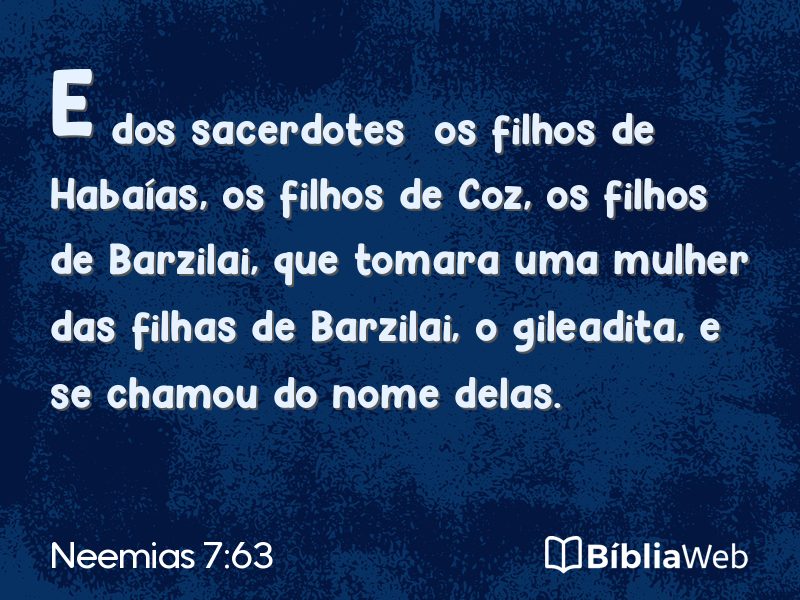Neemias 7:63 em imagem para compartilhar