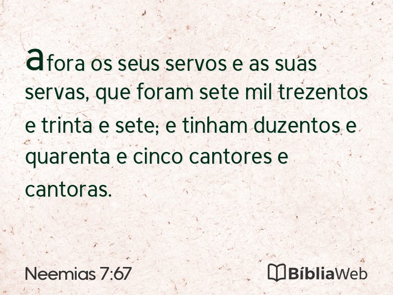 Neemias 7:67 em imagem para compartilhar