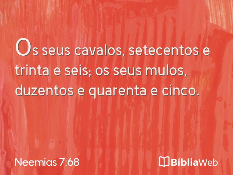 Neemias 7:68 em imagem para compartilhar