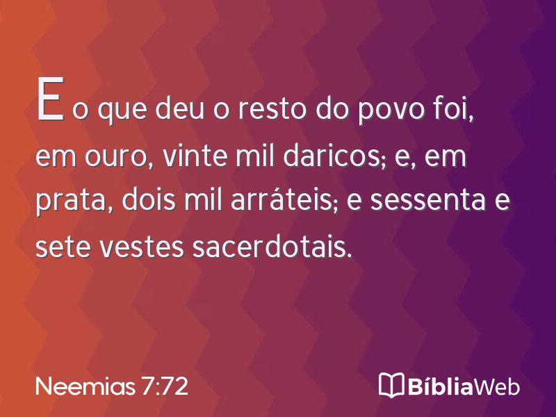 Neemias 7:72 em imagem para compartilhar