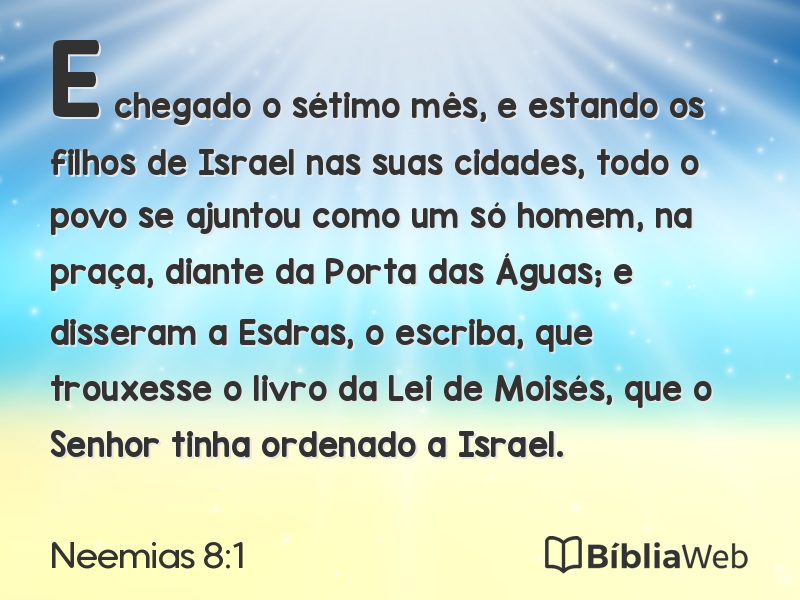 Neemias 8:1 em imagem para compartilhar