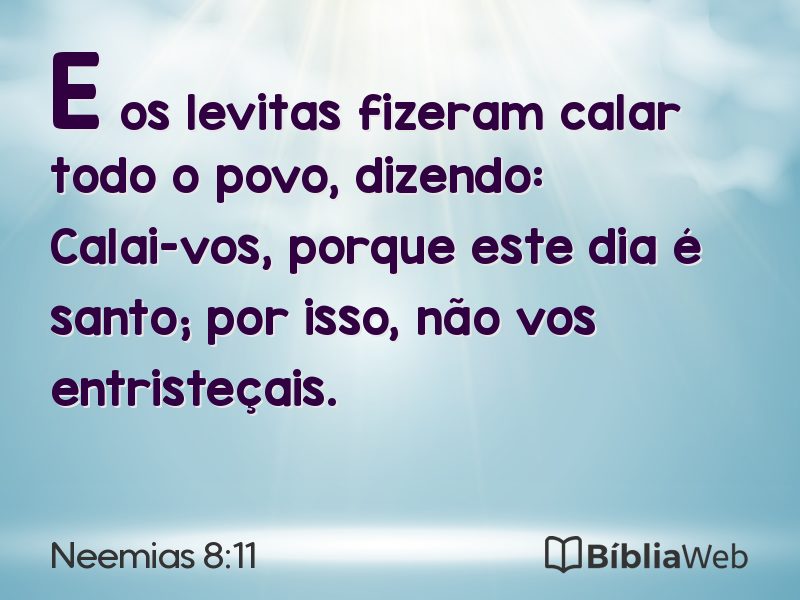 Neemias 8:11 em imagem para compartilhar