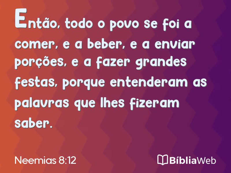 Neemias 8:12 em imagem para compartilhar