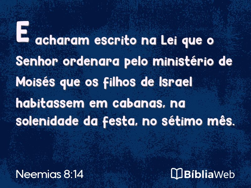 Neemias 8:14 em imagem para compartilhar