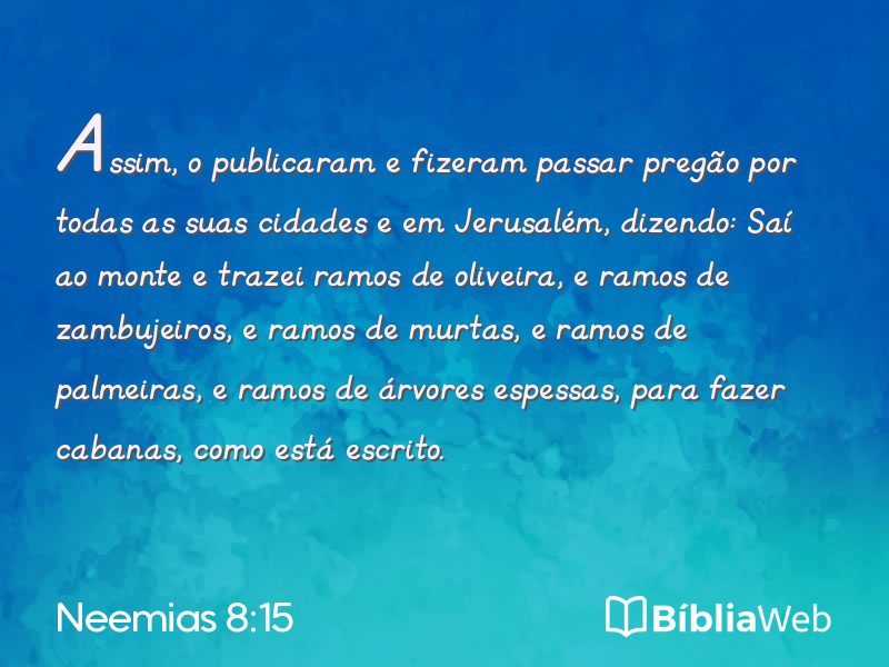 Neemias 8:15 em imagem para compartilhar