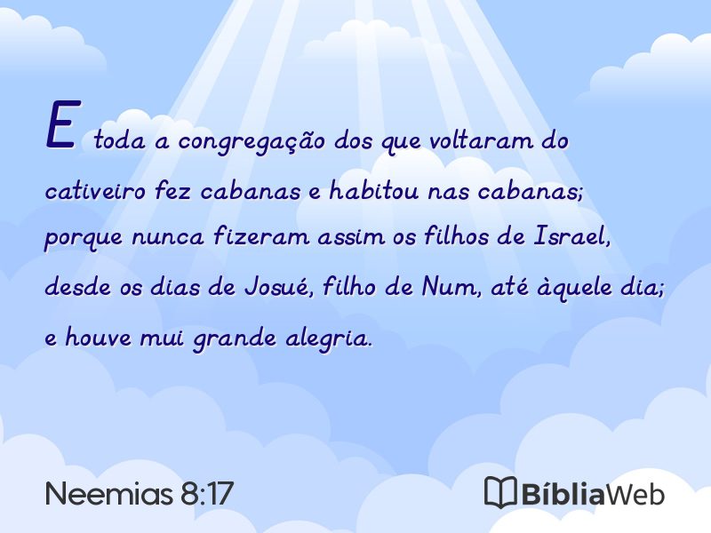 Neemias 8:17 em imagem para compartilhar