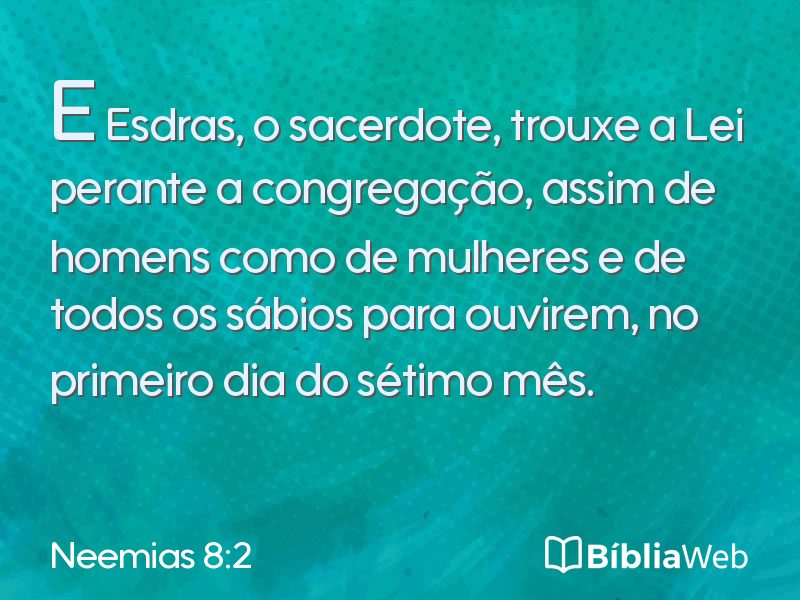 Neemias 8:2 em imagem para compartilhar
